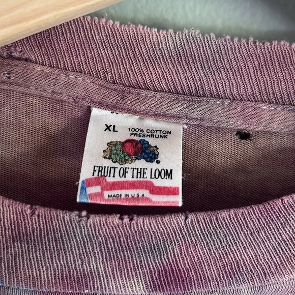 Vintage Solar System Distressed Fruit of the Loom Purple Tie-Dye Shirt - Picture 4 of 10